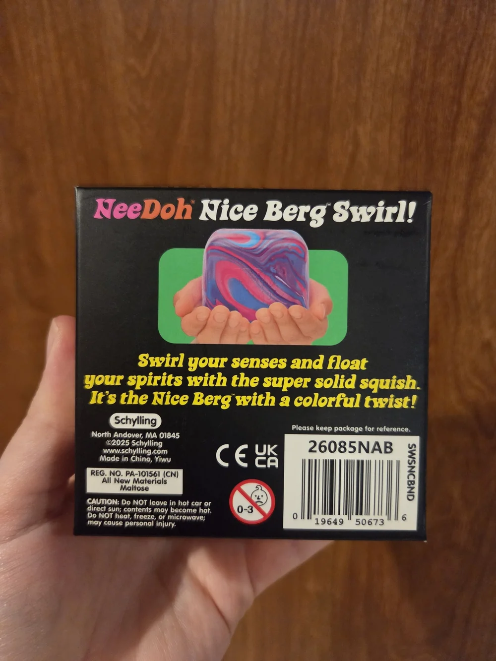 NeeDoh Nice Berg Swirl Squish Toy - Pink & Blue
